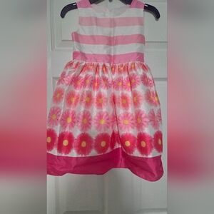 The Emma Rose 6 Girls White Pink Slvlss Lined Floral Zip Special Occasions Dress